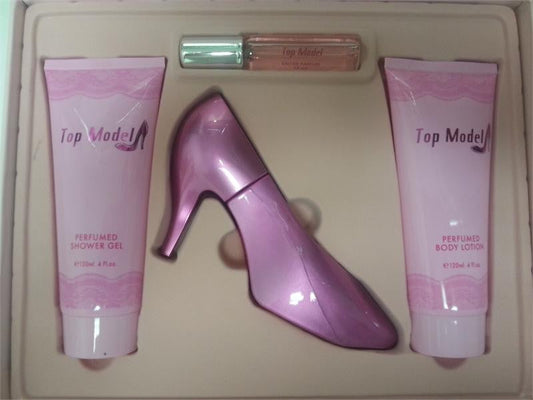 TOP MODEL PINK 3.4 OZ/4.0 SHOWER GEL/4.0 OZ BODY LOTION/0.5 OZ  EDP FOR WOMEN - Aura Fragrances